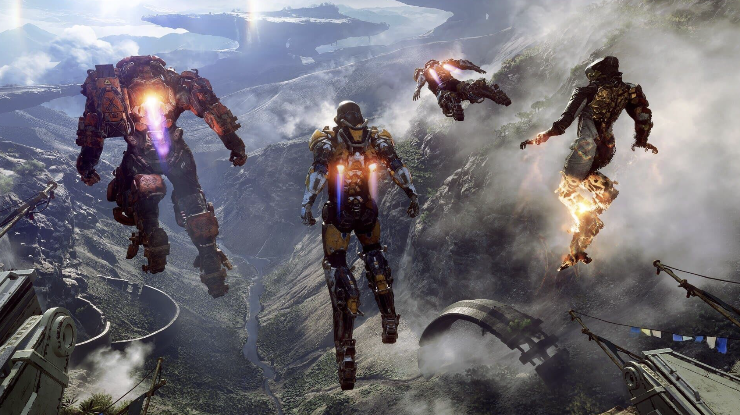 Anthem gameplay flying suit combat open world failure