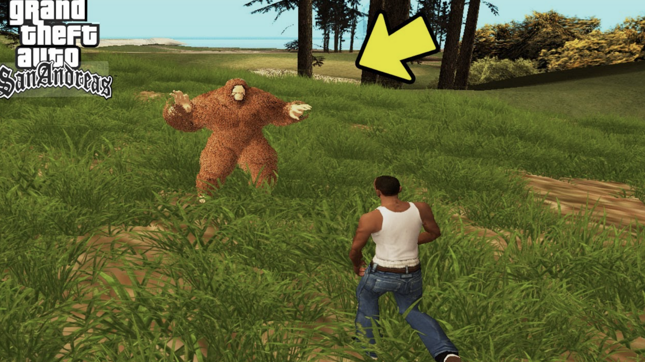 GTA San Andreas Bigfoot mystery Secrets forest gameplay 