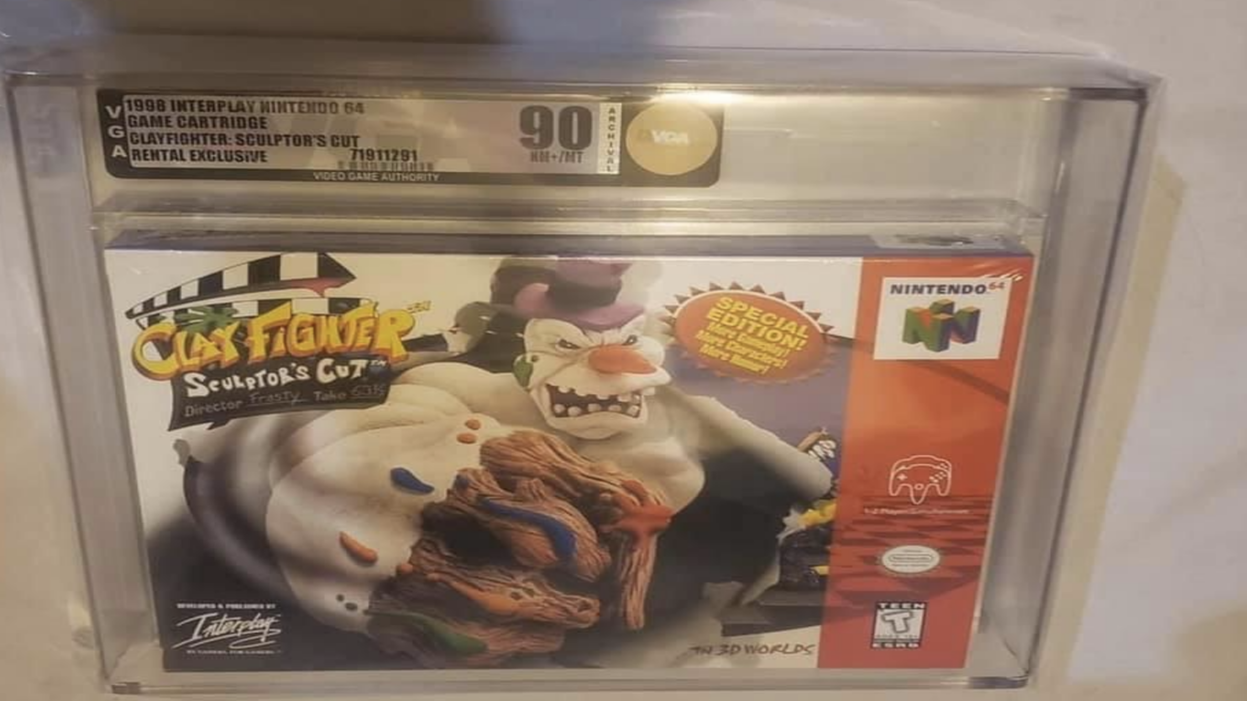 ClayFighter Sculptors Cut N64 rare blockbuster exclusive game with limited copies