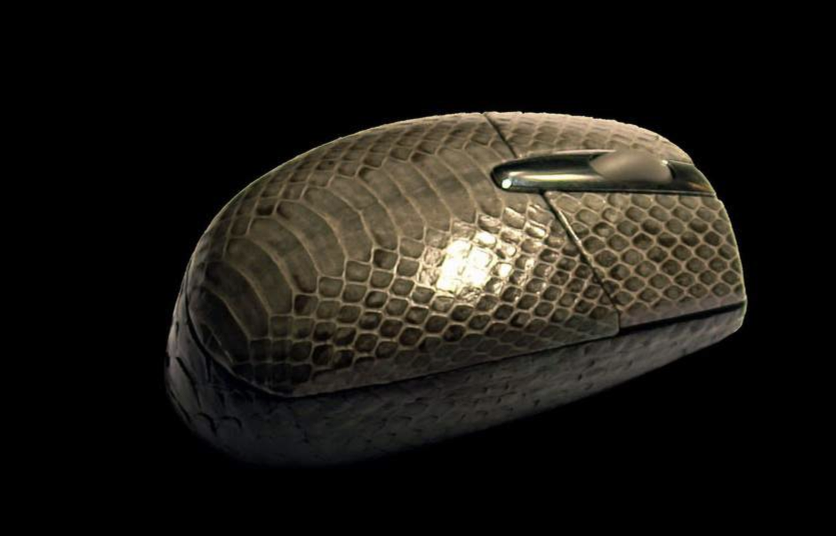 Luxurious exotic leather mouse anaconda python skin MJ edition