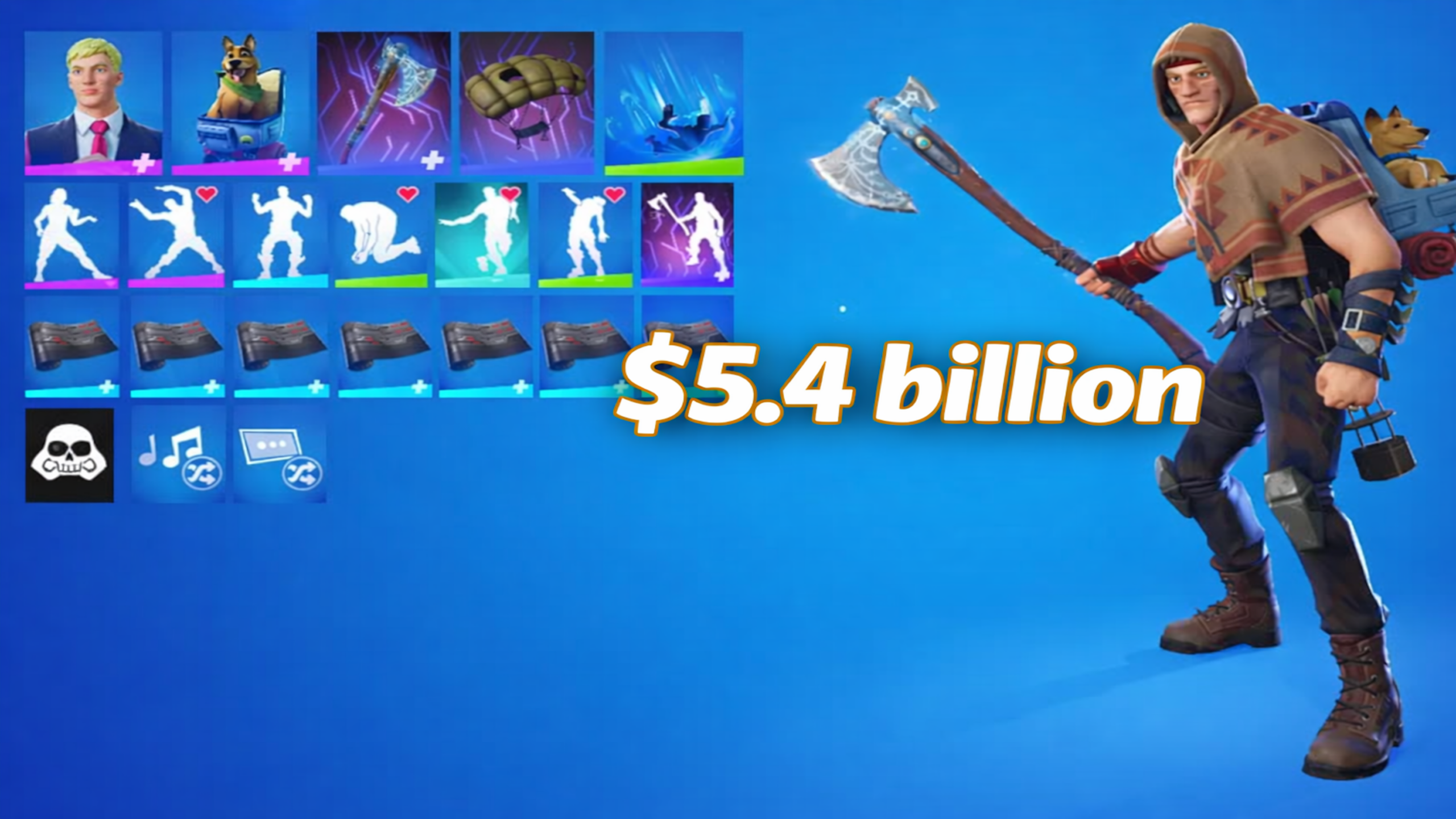 Fortnite skins and items $5.4 billion revenue Epic Games battle royale success microtransactions and cosmetics