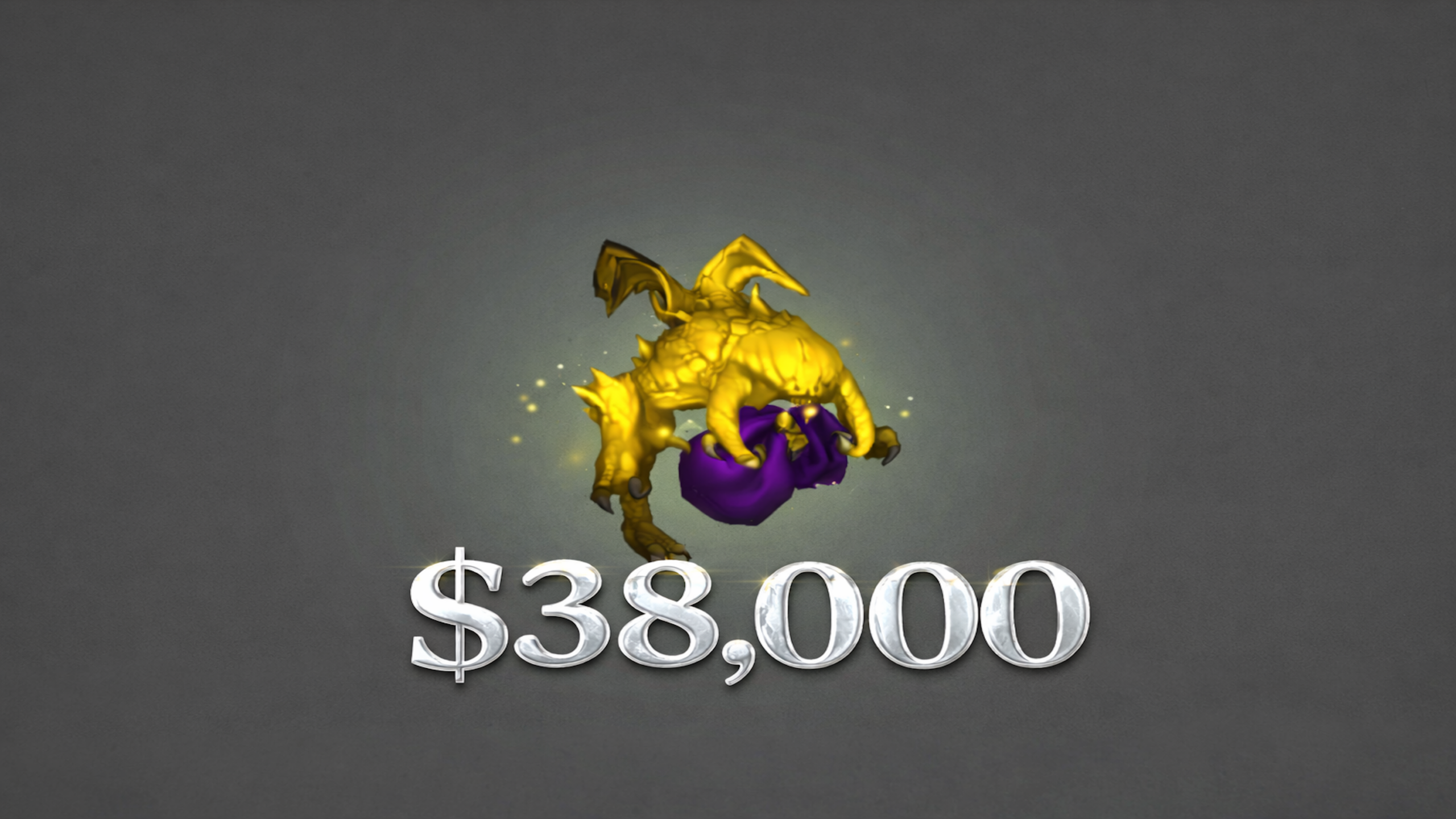 Expensive Golden Baby Roshan courier Dota 2 ultra rare version worth $38,000