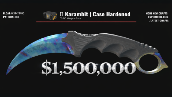 Expensive Karambit Case Hardened Blue Gem CS:GO skin worth $1.5 million