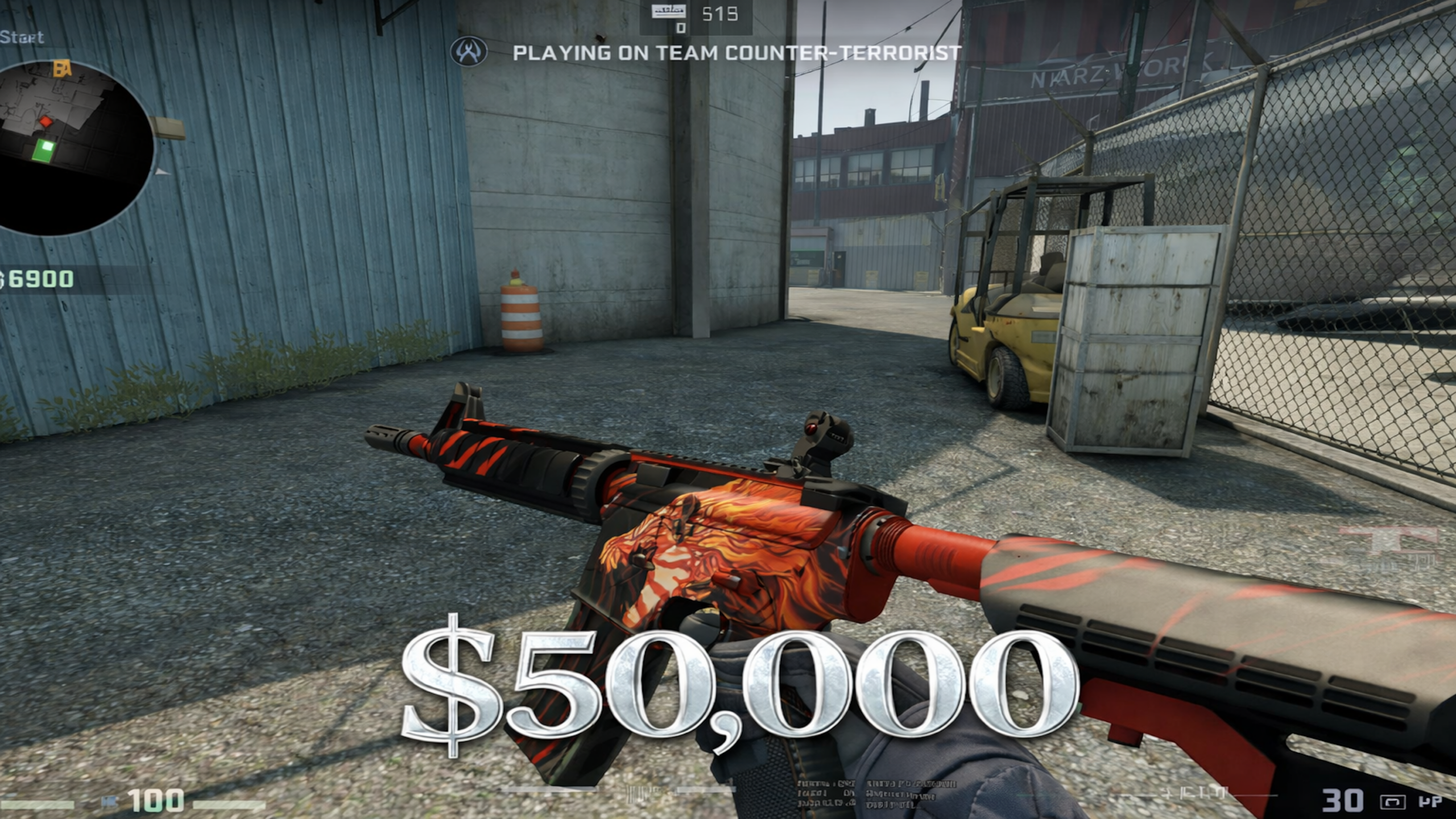 Expensive M4A4 Howl factory new skin CS:GO contraband item worth $50,000