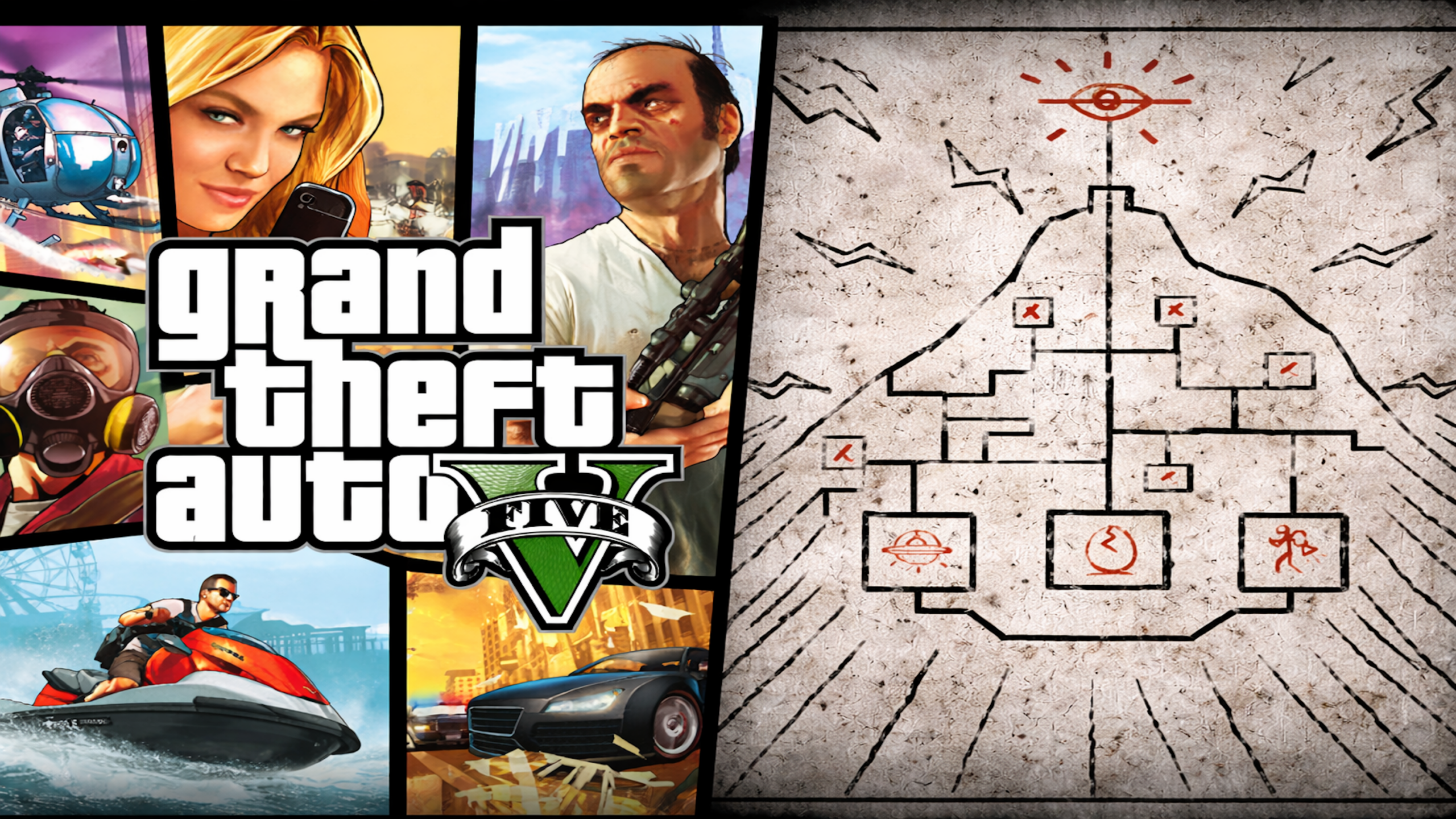 GTA V Mount Chiliad mural mystery hidden UFO jetpack secret map