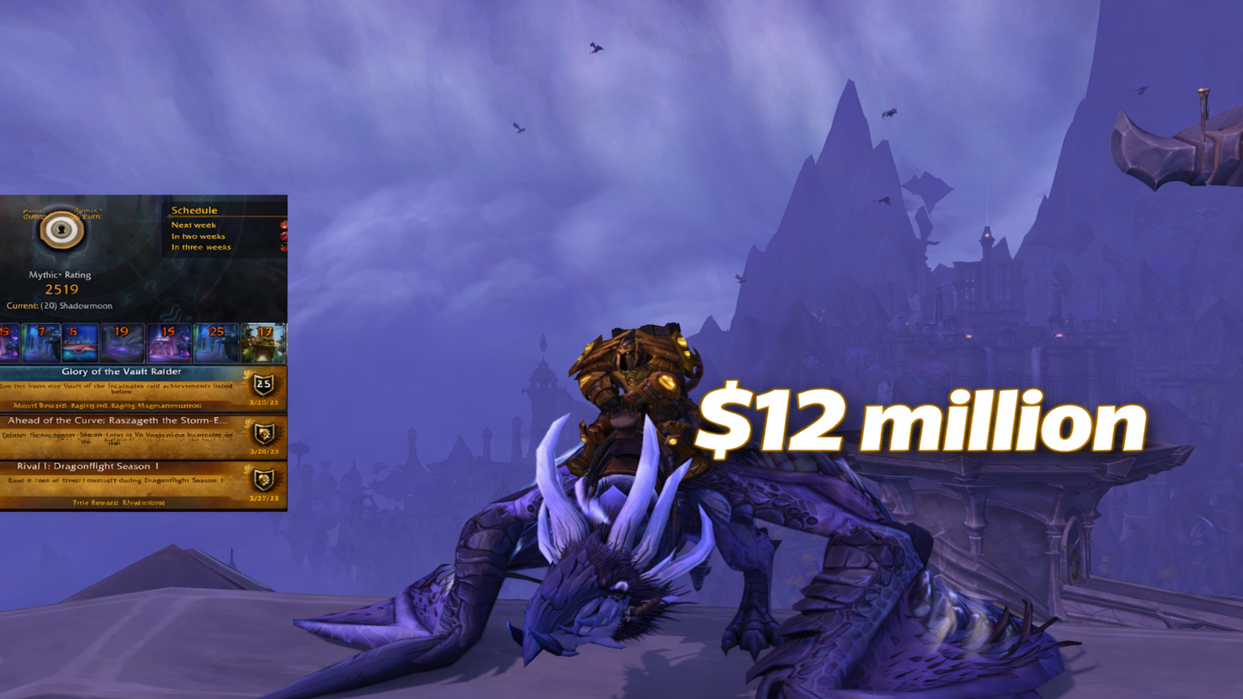 World of Warcraft dragon mount gameplay 12 million subscribers MMORPG Blizzard success online gaming history