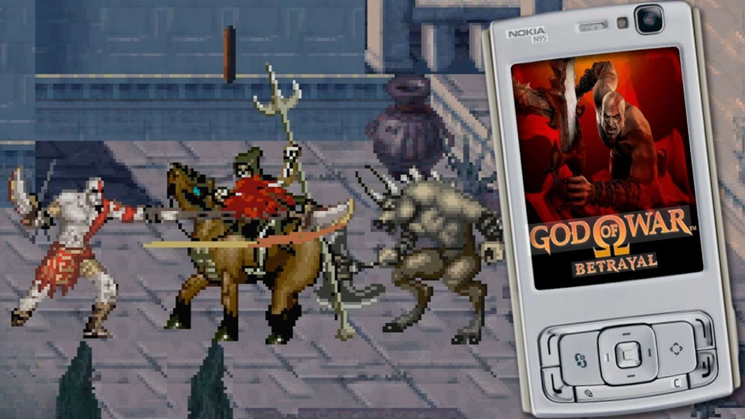 God of War Betrayal mobile gameplay Kratos 2000s