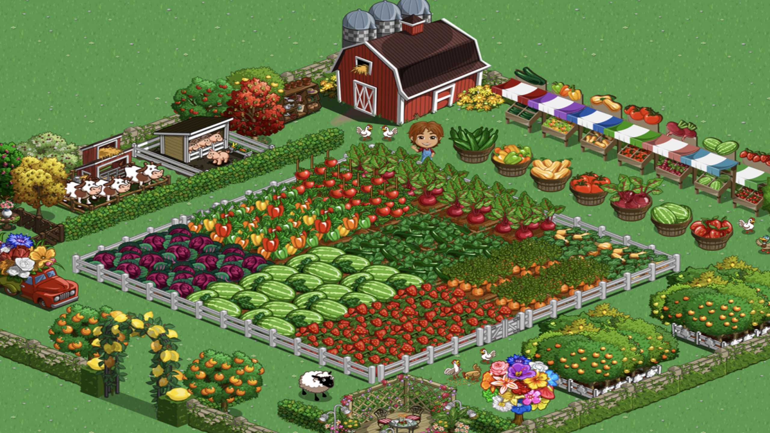 facebook games farmville crops harvest timer nostalgic gameplay screenshot
