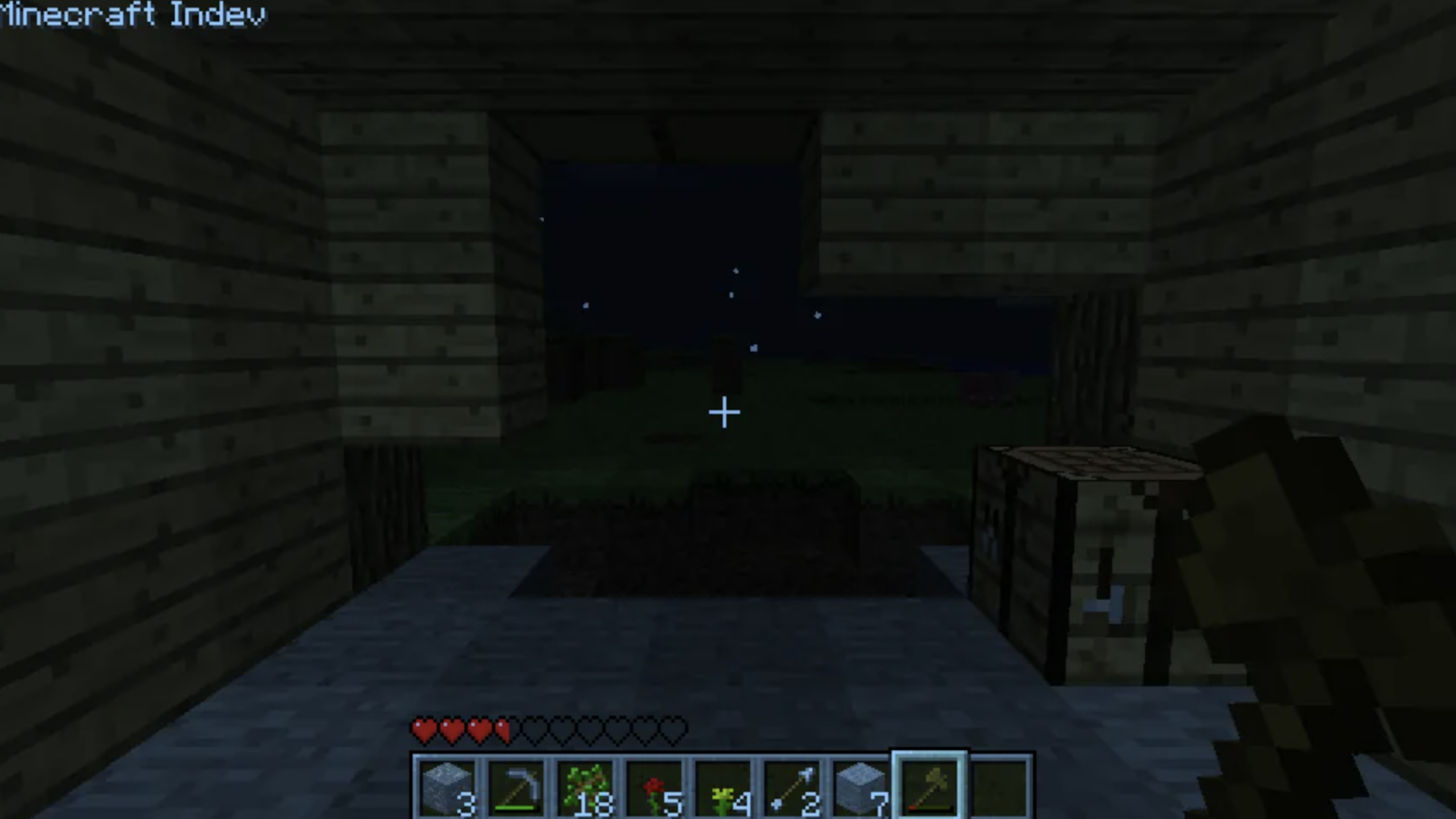 minecraft dark night survival early version low visibility gameplay