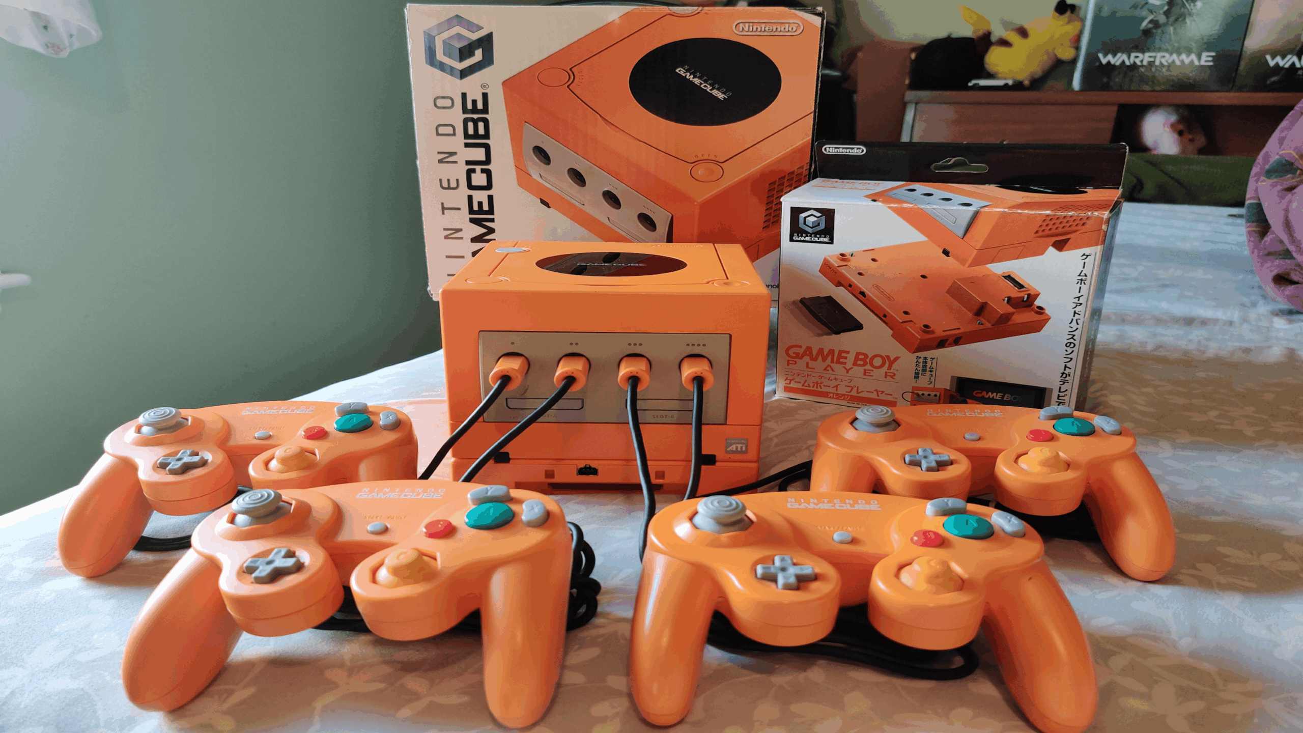 Old gaming consoles rare GameCube color edition spice orange collectible console