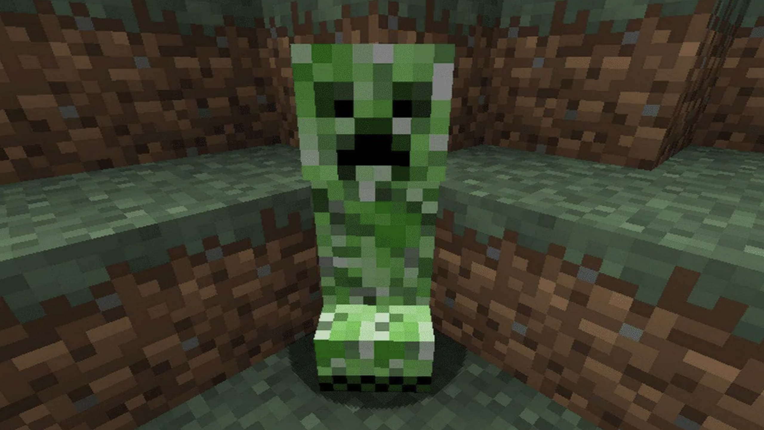 minecraft creeper original design mistake early model green mob