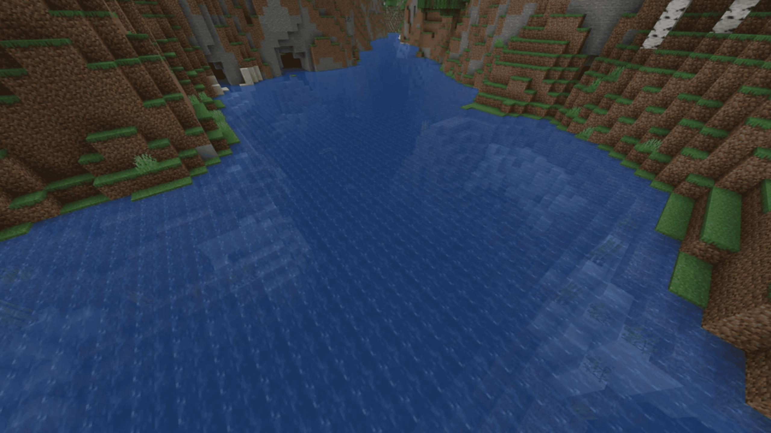 minecraft water physics infinite source block example gameplay