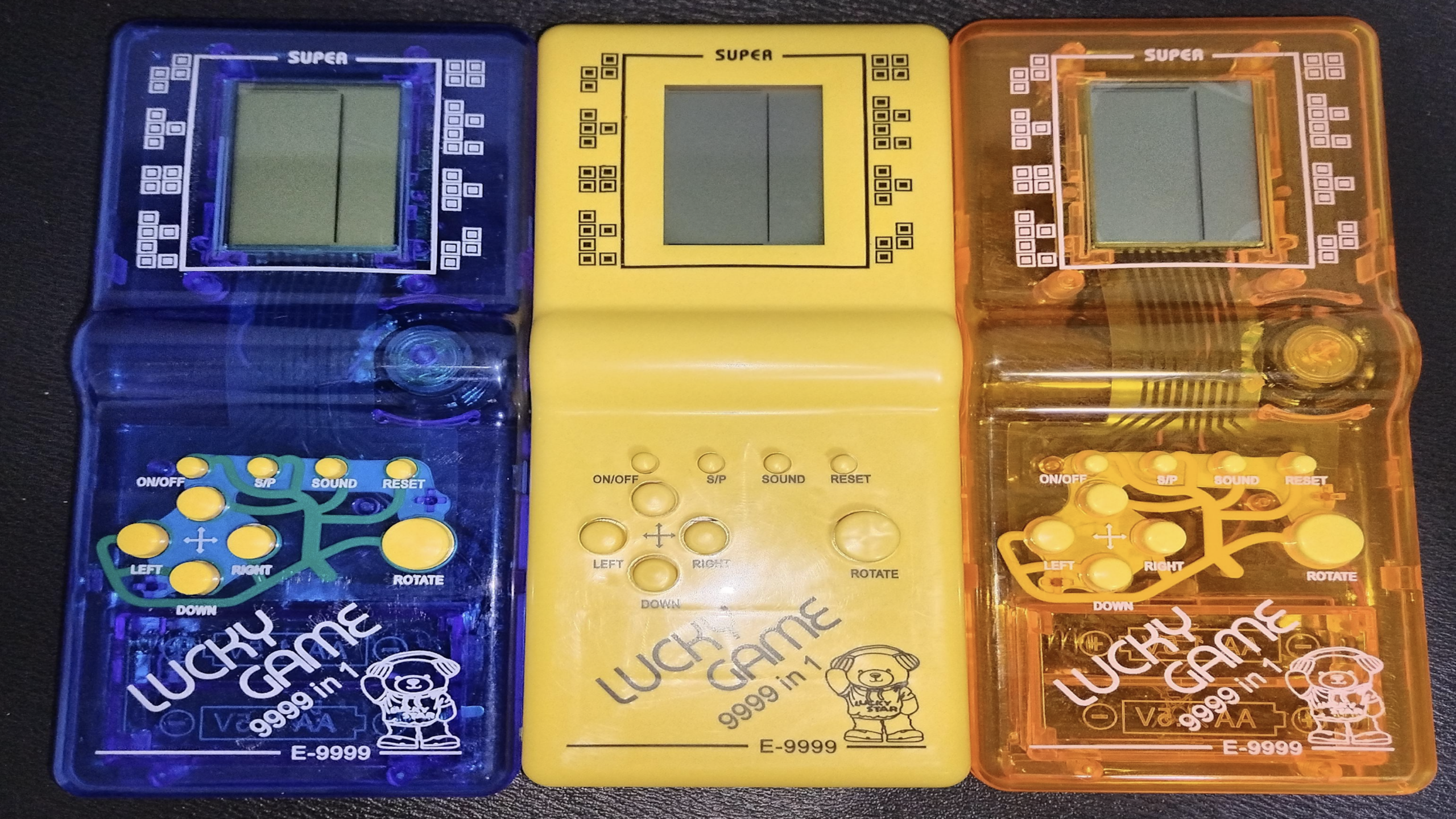 8 Brick Game handheld console with retro Tetris style gameplay screen