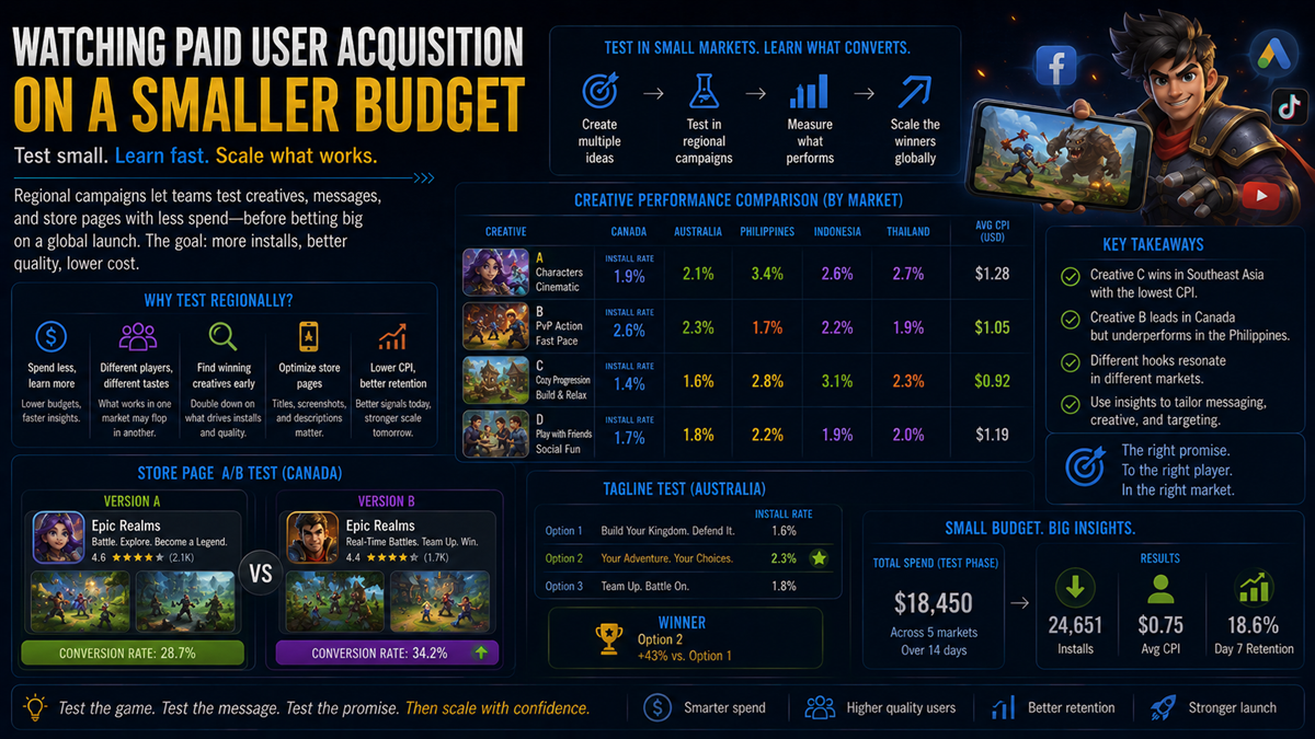 Watching Paid User Acquisition on a Smaller Budget