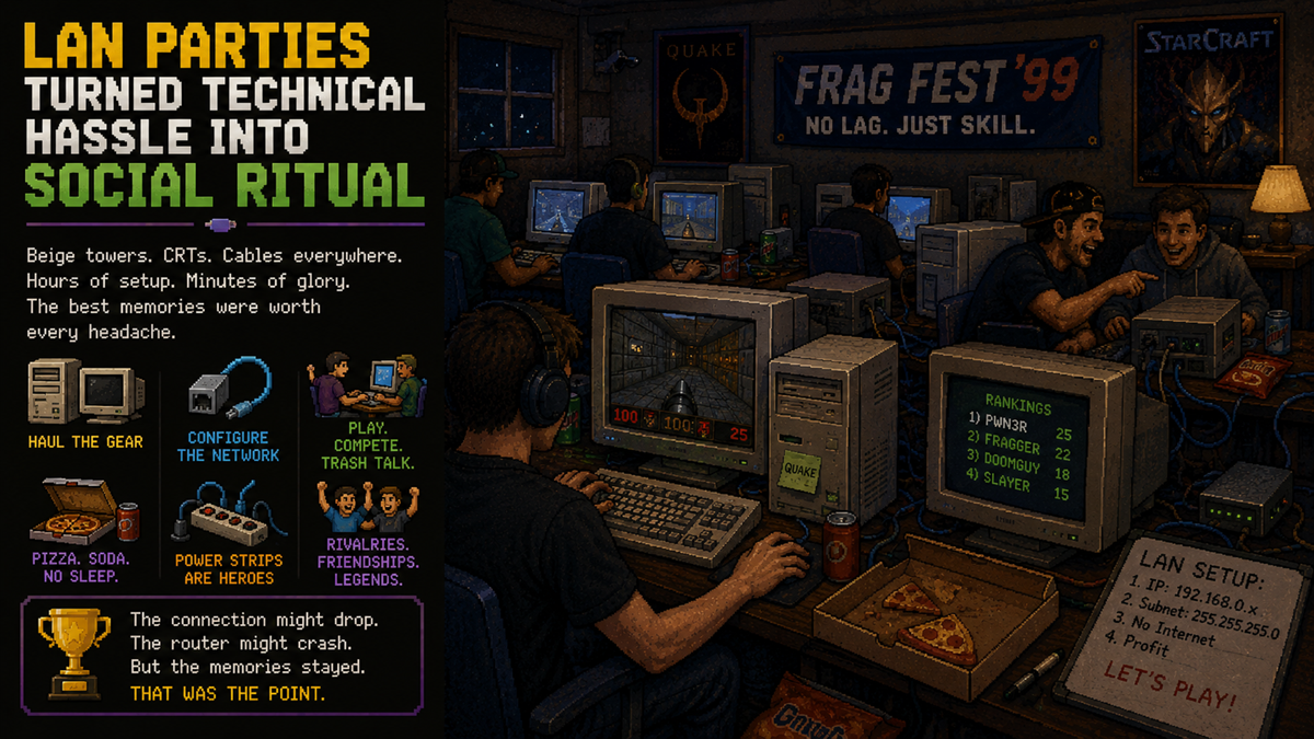 LAN Parties Turned Technical Hassle Into Social Ritual