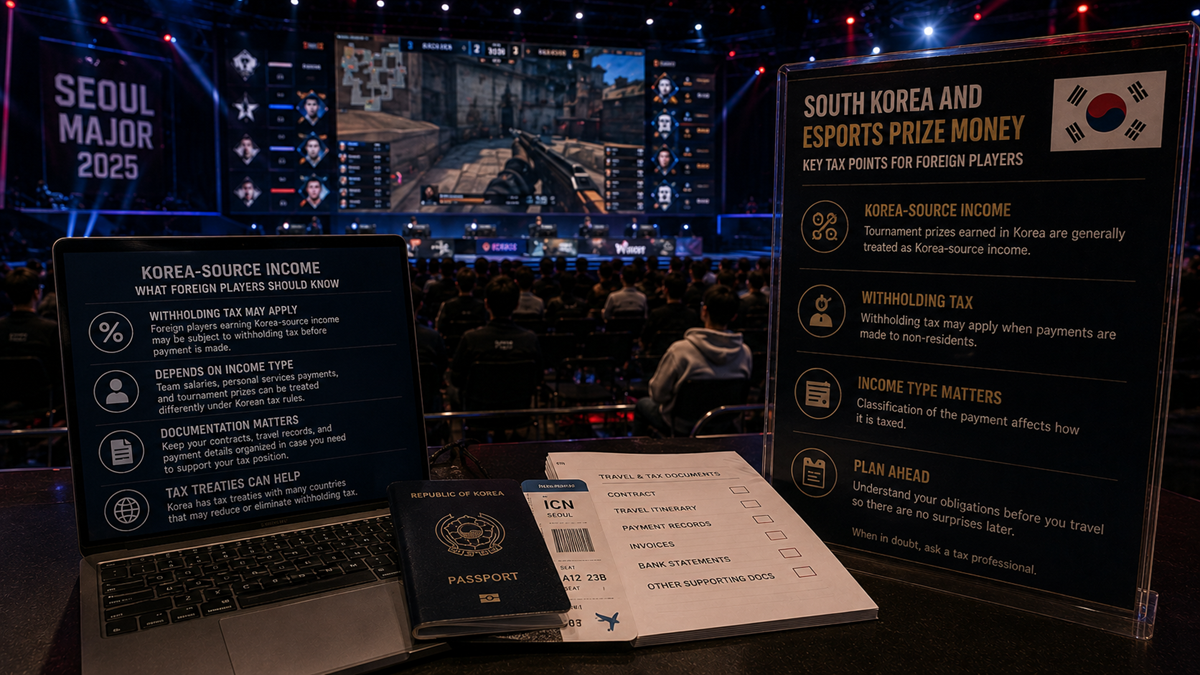 South korean Tax Rules That Change Esports Prize Money Payouts