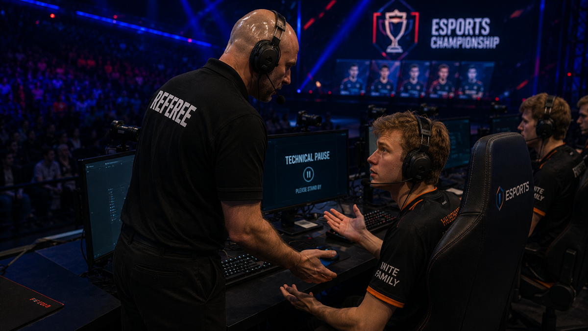 Esports Referee Manages Technical Pauses Without Letting Them Become Strategy Breaks